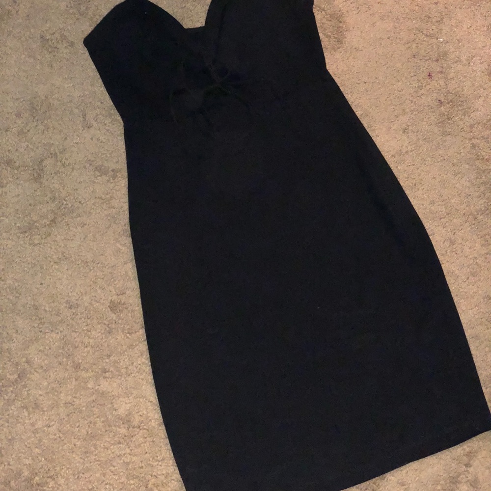 Tight black dress
